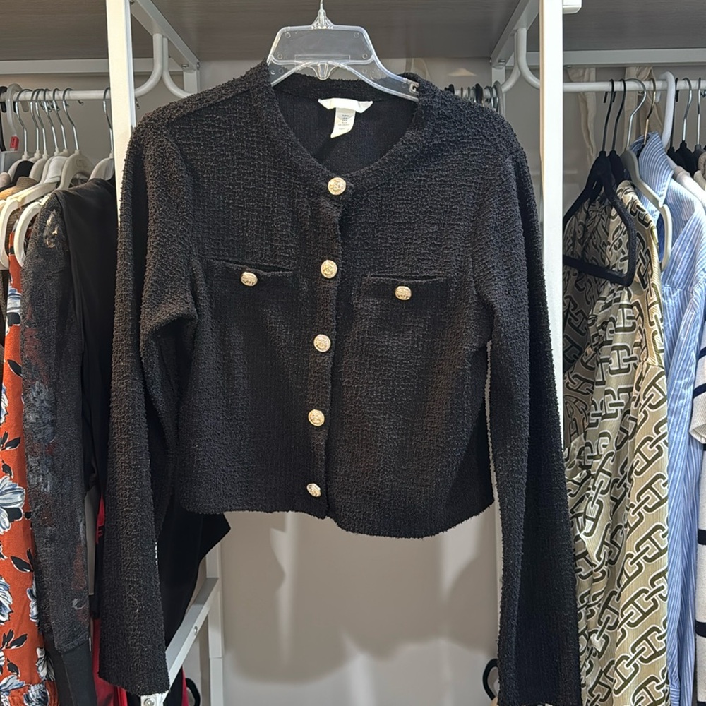 Black button up cardigan